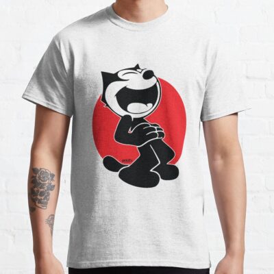 Felix The Cat On Red Graphic For Fans T shirt - Felix The Cat Merch